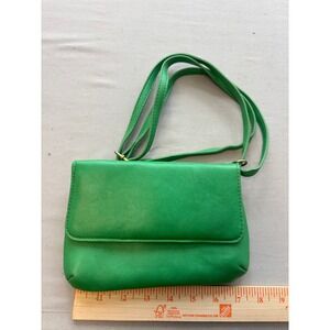 Joy Susan Green Vegan Leather Crossbody Bag Flap Magnetic Snap Small Purse